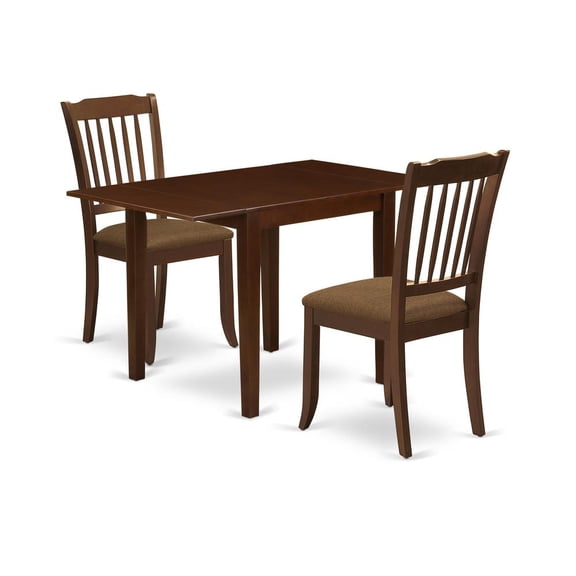 East West Furniture Dining Room Set Mahogany, NDDA3-MAH-C
