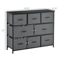 thumbnail image 5 of Resenkos Dresser, Chest Organizer Unit,8-Drawer Dresser, 3-Tier Fabric Chest Of Drawers, Storage Tower Organizer Unit, Dark Gray, 5 of 8