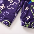 thumbnail image 4 of abtuhar Toddler Jacket,Kids Jacket,Girls Outdoor Floral Fleece Lined Light Windproof Jacket with Hood Purple 11 Years, 4 of 5