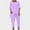 Purple, variant on Scyoekwg Summer Outfits for Women 2 Piece Short Sleeve Round Neck Tops Jogger Pants Casual Tracksuit Sweatsuits Sets Loose Solid Color Trendy Outfits (Black,XXXL)