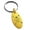 Gold, variant on Stainless Steel Heart Love Arrow Compass Engraved Small Oval Charm Keychain Keyring