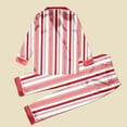 thumbnail image 6 of Family Christmas Pjs Christmas Family Matching Kids Pajama Set Long Sleeve Turn Down Collar Full Length Pants Soft Satin Cozy Festive Sleepwear For Kids Red 110, 6 of 6