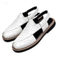 thumbnail image 2 of Men's Crocodile Embossed Slingback Sandals - Closed Toe Leather Fisherman Sandals, Casual Dress Summer Shoes, 39, 2 of 4