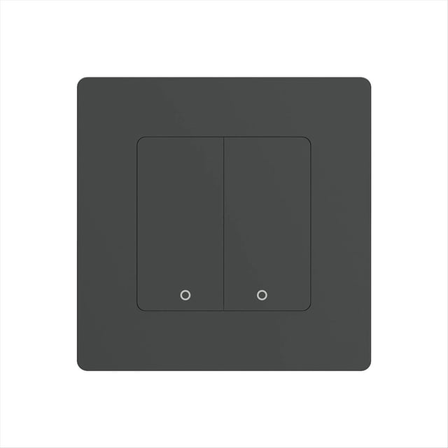Interruptor de Luz Inteligente Tuya WiFi, Interruptor de Atenuación de 2 Bandas, Control Remoto por Aplicación Smart Life, Funciona con , Gris
