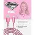 thumbnail image 3 of Liquipel Powertek iPad & iPhone Charger Cable, Fast Charging 6ft MFI Certified Lightning to USB Cord, Diamond Shine Pink, 3 of 7