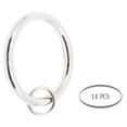 thumbnail image 2 of Meriville  1.5-Inch Inner Diameter Metal Curtain Rings with Eyelets Satin Nickel - Set  of 14, 2 of 5