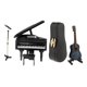 thumbnail image 1 of 1/12 Guitarra (con Estuche Y Soporte) + Piano + Micrófono (con Soporte) Instrumentos Musicales Set De Colección, Adornos De Hugo Dollhouse Miniature, 1 of 9