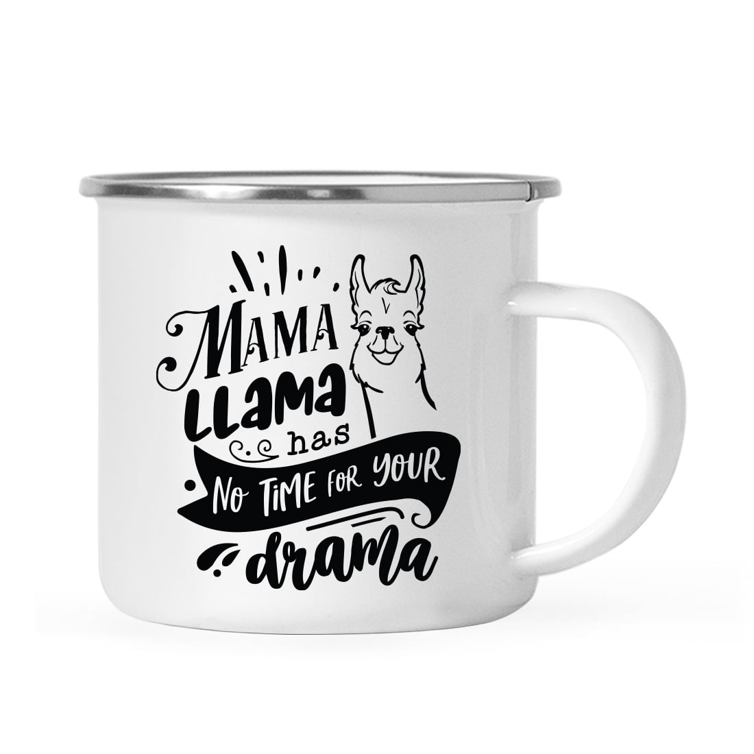 Mama Llama Charm Keychain - Stainless Steel, Animal Jewelry Gift For Moms