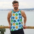 thumbnail image 6 of Gukieu Cartoon Monster Print Men's Quick Dry Fitness Vest, Round Neck Sleeveless Fitness Bodybuilding Top-X-Large, 6 of 7