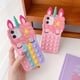 thumbnail image 4 of Funda de silicona para teléfono con unicornio, juguete suave de arcoíris para Iphone 13 pro max, 2 uds. Sincero Electrónica, 4 of 5