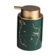 thumbnail image 3 of Dispensador de jabón de cerámica, dispensador de jabón líquido de manos, decorativo, recargable, 350 ml Verde mármol, 3 of 9