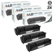 Remanufactured Replacements for CE410A (HP 305A) 3PK Black Toner Cartridges for HP LaserJet Pro 300 Color MFP M375nw, 400 Color M451dn, M451dw, M451nw, M475dn, & M475dw