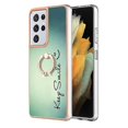 thumbnail image 2 of Funda para Samsung Galaxy S21 Ultra 5G con galvanoplastia de doble cara IMD y soporte para anillo (sonrisa), 2 of 5