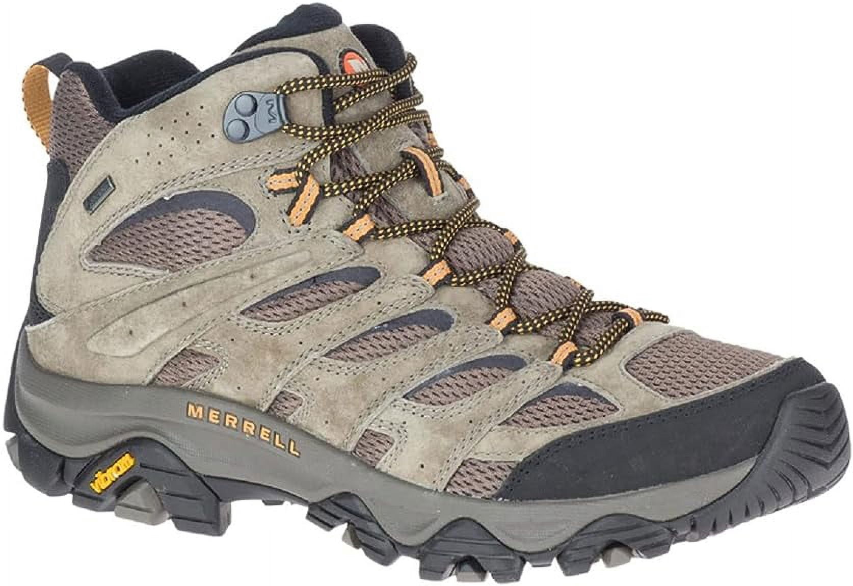 Merrell Men's Moab 3 Hiking Shoes Vibram Mid GTX Gore-Tex Walnut