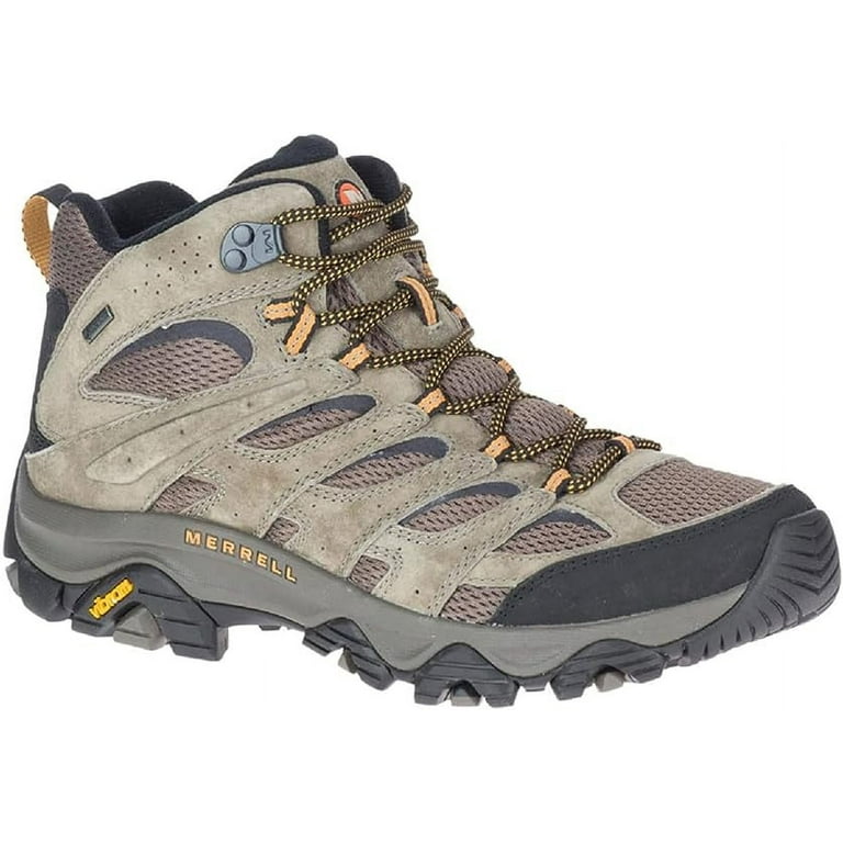 Merrell Men's Moab 3 Hiking Shoes Vibram Mid GTX Gore-Tex Walnut