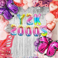 thumbnail image 5 of Y2K Millennium Party Decor Set - Colorful Gradient Letter and Number Foil Balloons + Butterfly Tassel Background Wall, 5 of 7