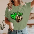 thumbnail image 5 of Inverlee Happy St Patrick's Day Tshirts Women 2025 Four Leaf Clover Graphic T Shirts Oversized Short Sleeve Shirts Blouses Irish Outfit Crew Neck Holiday T-shirt Tops, 5 of 6