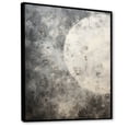 thumbnail image 2 of Designart "Grey Moon Surface in Minimalist Style II" Abstract Framed Wall Art - Modern Grey Tachisme Entryway Framed Wall Art Print, 2 of 6