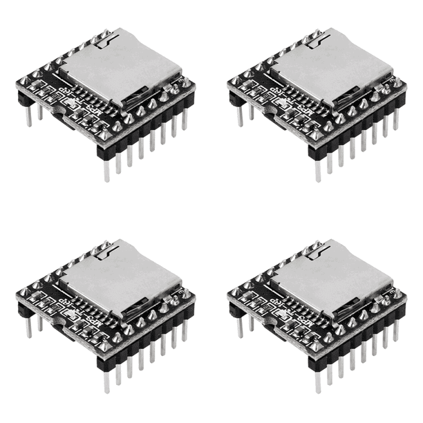 Likrtyny DFPlayer Mini Módulo Reproductor MP3 V3.0 16P Tarjeta TF Módulo Reproductor Disco U DF