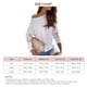 thumbnail image 5 of Sudadera de retales de encaje con cuello redondo para mujer, sudadera con mangas caídas y hombros descubiertos, sudadera holgada, color blanco XL, 5 of 5