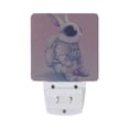 thumbnail image 2 of Rabbit Astronaut with Sunglasses Surreal LED Night Light with Smart Sensor Plug Into Wall Dusk to Dawn 2 packs, 2 of 7