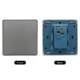 thumbnail image 3 of Light Switch Wall Push Button 1 Gang 1 Way Grey 250V 10A 86mmx86mm Pack of 2, 3 of 5