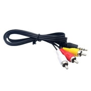 3.5mm to RCA AV Cable (3ft) - Gold-Plated Composite Audio/Video Adapter for TV,Smartphones,MP3, Tablets,Speakers,Home Theater