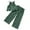 1-Green575, variant on Toddler Girls Crinkle Texture Cloth Set Solid Color Ruffle Sleeveless Halter Top Pants Casual Tracksuit Soft Outfit Set