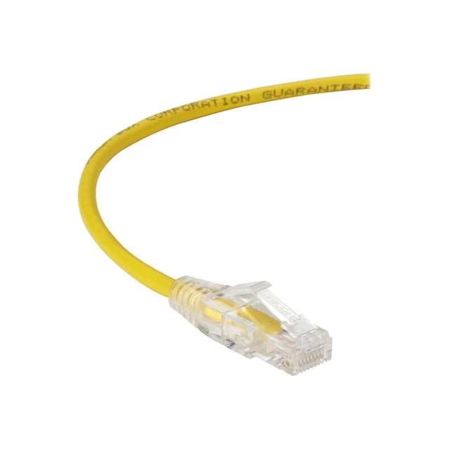 Black Box Slim-Net - Patch cable - RJ-45 (M) to RJ-45 (M) - 7 ft - UTP - CAT 6a - booted, molded, stranded - yellow