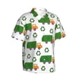 thumbnail image 2 of Truck Garbage Hawaiian Shirts For Men, Summer Short-Sleeve Relaxed-Fit Button-Down Shirts 3x-Large, 2 of 9