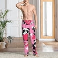 thumbnail image 2 of Susaid Panda Heart Valentine Pink Print Mens Pajama Pants Set Sleep & Lounge Pants, PJ Bottoms with Pockets and Button Fly-X-Large, 2 of 6