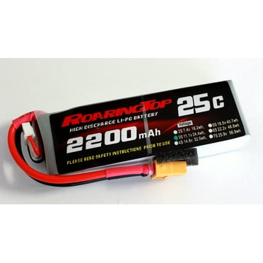 Roaring Top 25C 2200mAh 3S 11.1V LiPo Battery Pack with XT60 Plug for RC Models