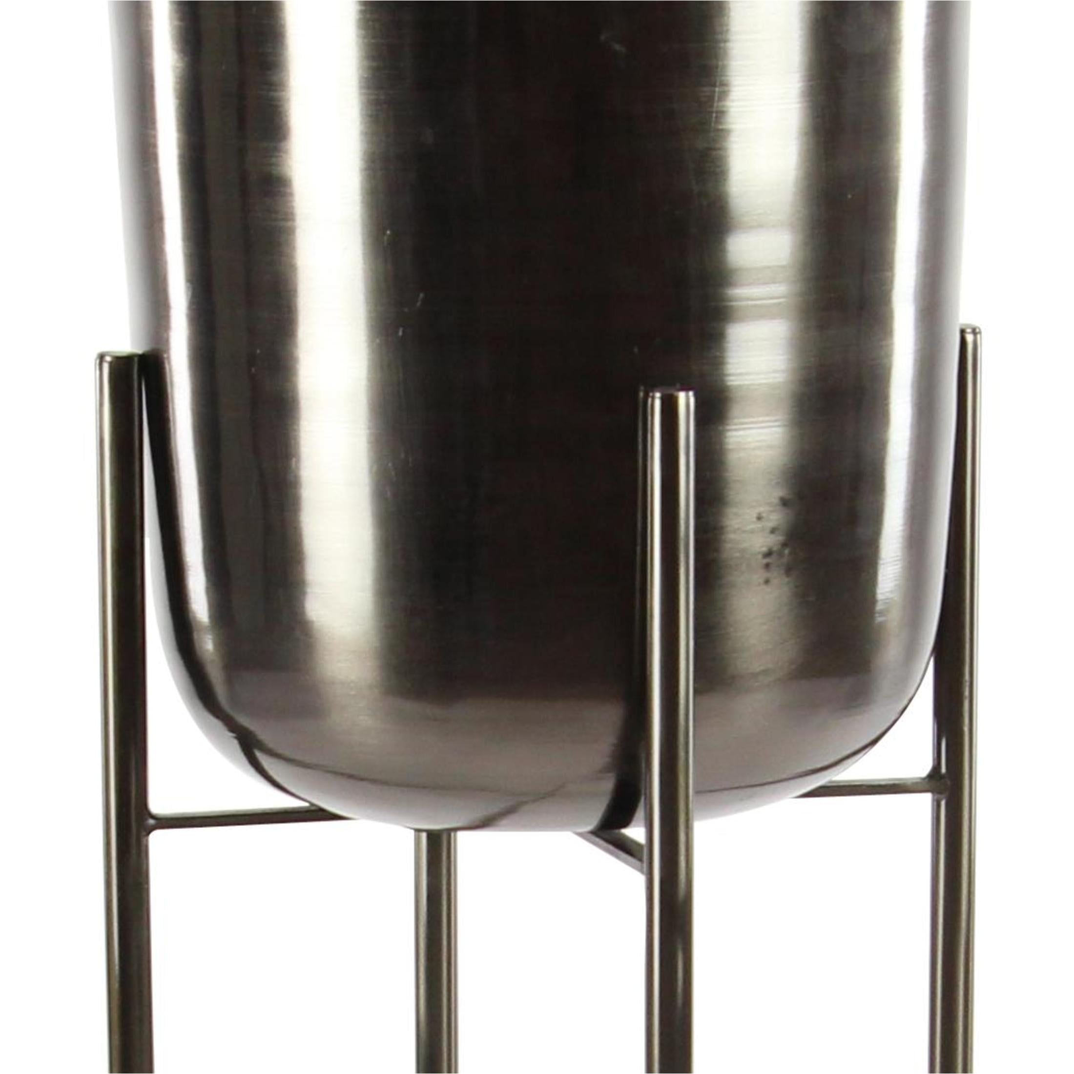 CosmoLiving by Cosmopolitan 39", 46"H Dome Black Metal Planter with Removable Stand (2 Count)
