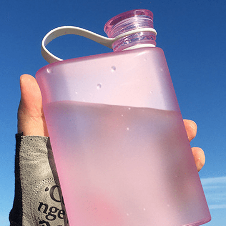 Flat Water Bottle, Leak-Proof Slim Handbag Poket Drinking Bottle for  Outdoor Sports Fitness Camping Hiking 