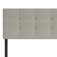 thumbnail image 3 of Home Design Gina Full Tufted Upholstered Headboard with Button Tufts and Adjustable Height, Warm Gray, Easy assembly, 3 of 7
