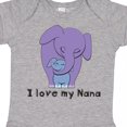 thumbnail image 4 of Inktastic I Love My Nana Elephant Purple Blue Boys Baby Bodysuit, 4 of 5