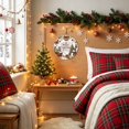 thumbnail image 3 of Welcome Sign for Front Door, Christmas Round Metal Wall Art Wreaths, Winter Snowman Farmhouse Cardinal Xmas Balls Outdoor Indoor Wall Hanging Sign for Porch Decor Housewarming Gifts 7.9 Inch, 3 of 8