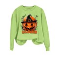 thumbnail image 5 of Uootdi Halloween Crewneck Sweatshirt for Women Pumpkin Print Womens Sweatshirt Loose Fit Holiday Gathering Cozy Tops for Women Gift, 5 of 6