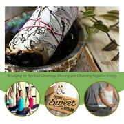 HIPFREE Smudge Kit White Sage Cedar Flower Sage Yerba Santa Palo Santo Home Cleansing Blessing Serenity