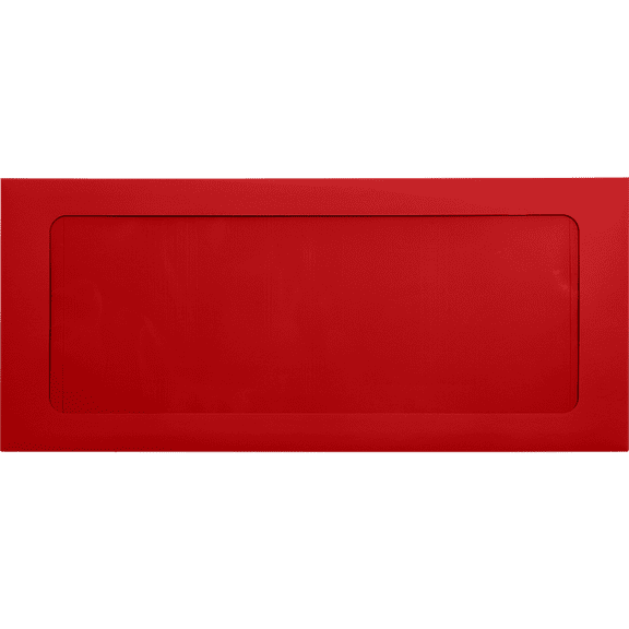 LUXPaper #10 Full Face Envelopes w/Peel & Press Sealing, 4 1/8 x 9 1/2, Ruby Red, 1000/Pack