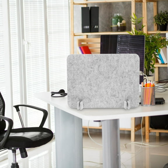 Raindrops Desk Screen Desk Divider Felt Light Grey For Student Desk Office Privacy Enhancement 1Pcs 15.7X11.8X0.4In