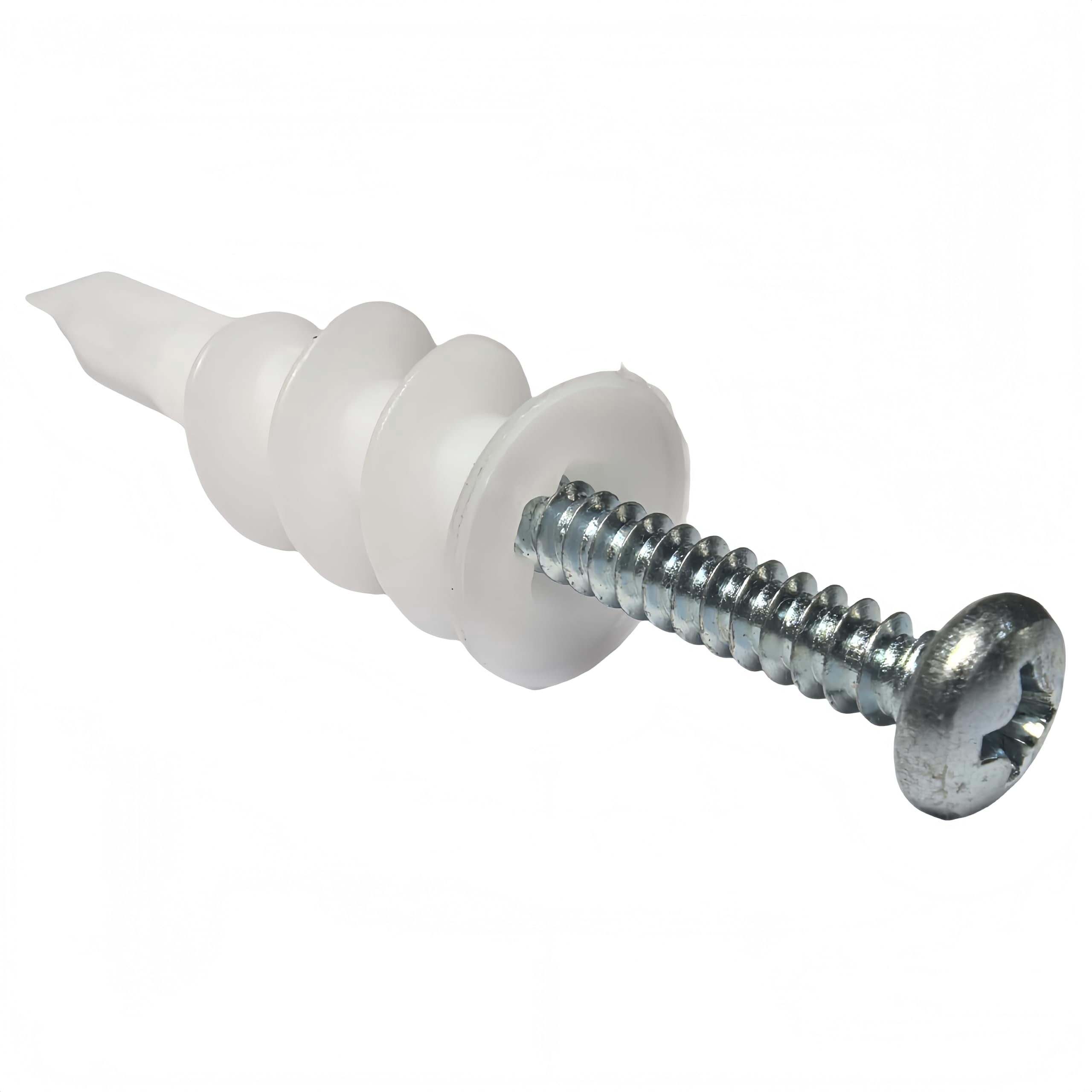 #8 Self-Drilling Drywall Anchors with Zinc-Plated Screws-10 Pack