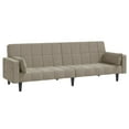 thumbnail image 3 of vidaXL 2-Seater Sofa Bed with Two Pillows Dark Green Velvet, 3 of 61