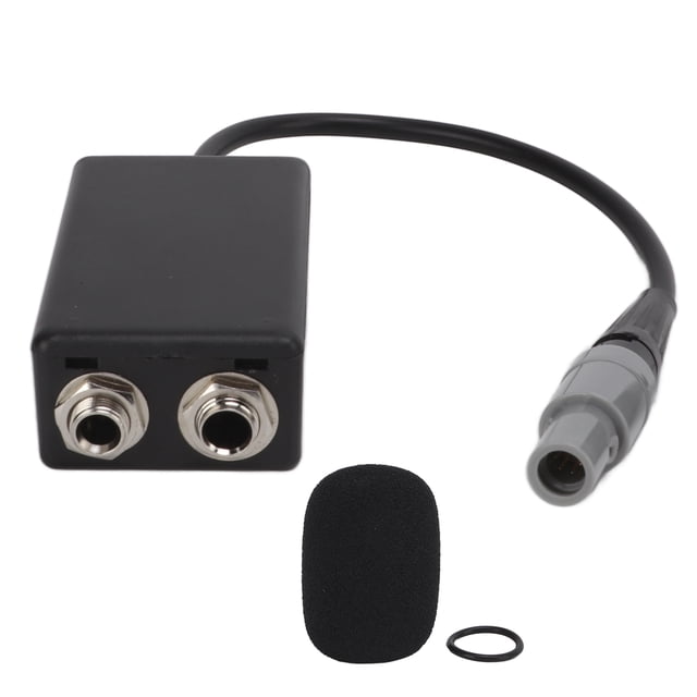 Adaptador de auriculares de aviación general dual para GA hembra a LEMO macho de 6 pines