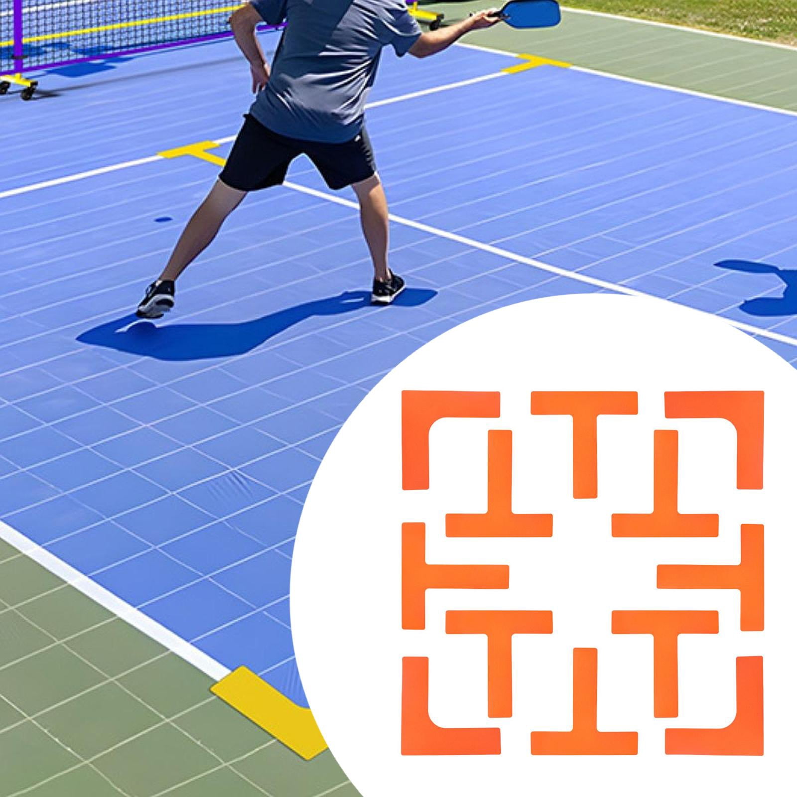 QccHieUs Pickleball Court Marker Kit Court Lines Marker Lawn Park Training Gift Equipment Orange