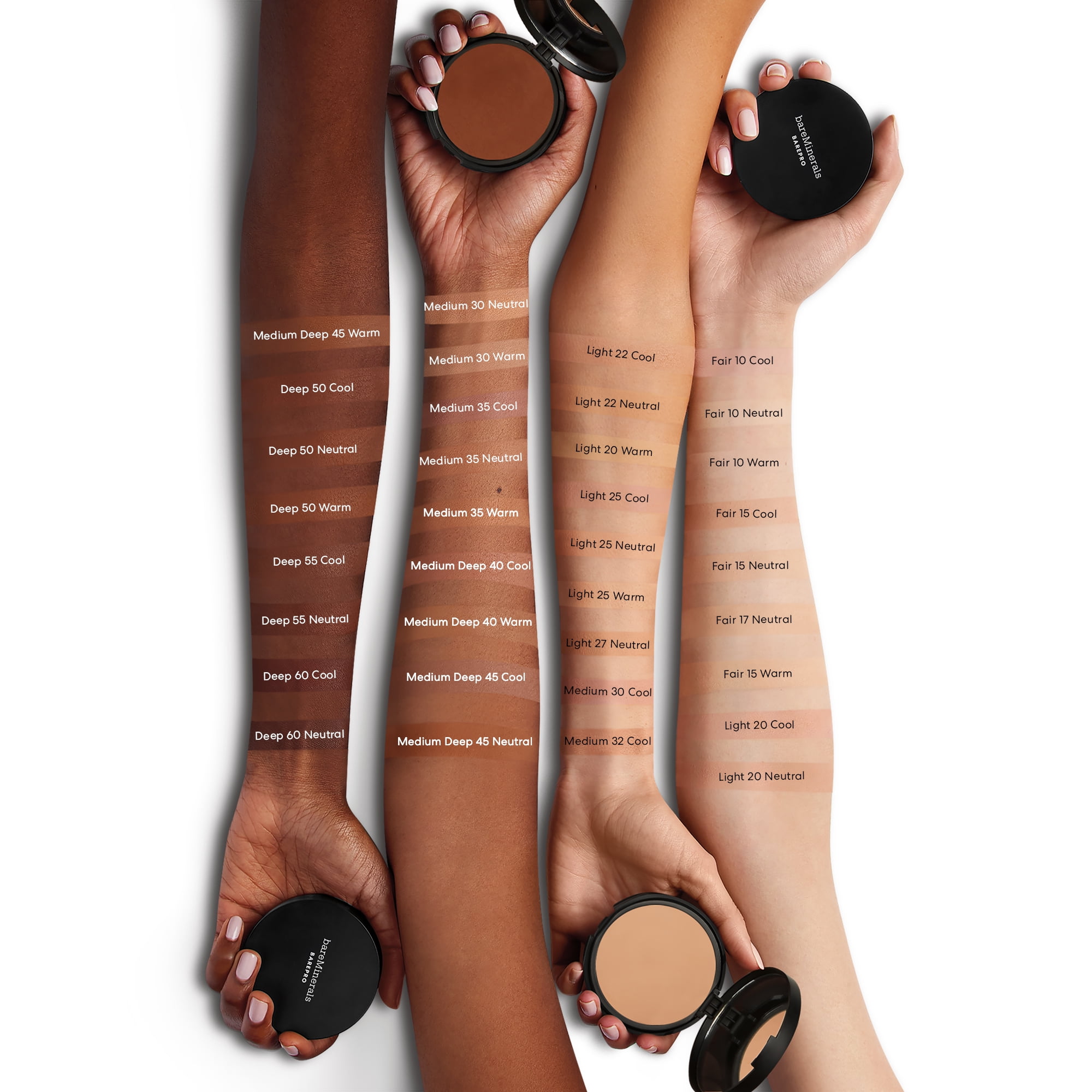 bareMinerals BAREPRO 24HR Skin Perfecting Talc-Free Matte Powder Foundation, Fair 10 Neutral