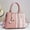 Pink PK, variant on Women’s Tote Bag Large Capacity Soft Leather Patchwork Multi Layer Handbag Elegant Shoulder Crossbody Adjustable Strap Zipper Office Shopping Travel Gift Fashion Purse 30x13x23cm 1 Piece