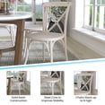 thumbnail image 3 of Emma + Oliver 2-Pack Hand Stained White Resin X-Back Chair, 3 of 9