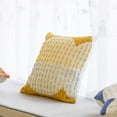 thumbnail image 7 of 16" Handwoven Cotton Throw Pillow Cover with Ribbed Line Dots and Wave Border, 7 of 7