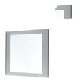 thumbnail image 2 of Benzara BM205634 Rectangular Wooden Frame Mirror with Beveled Edges, White & Silver, 2 of 2